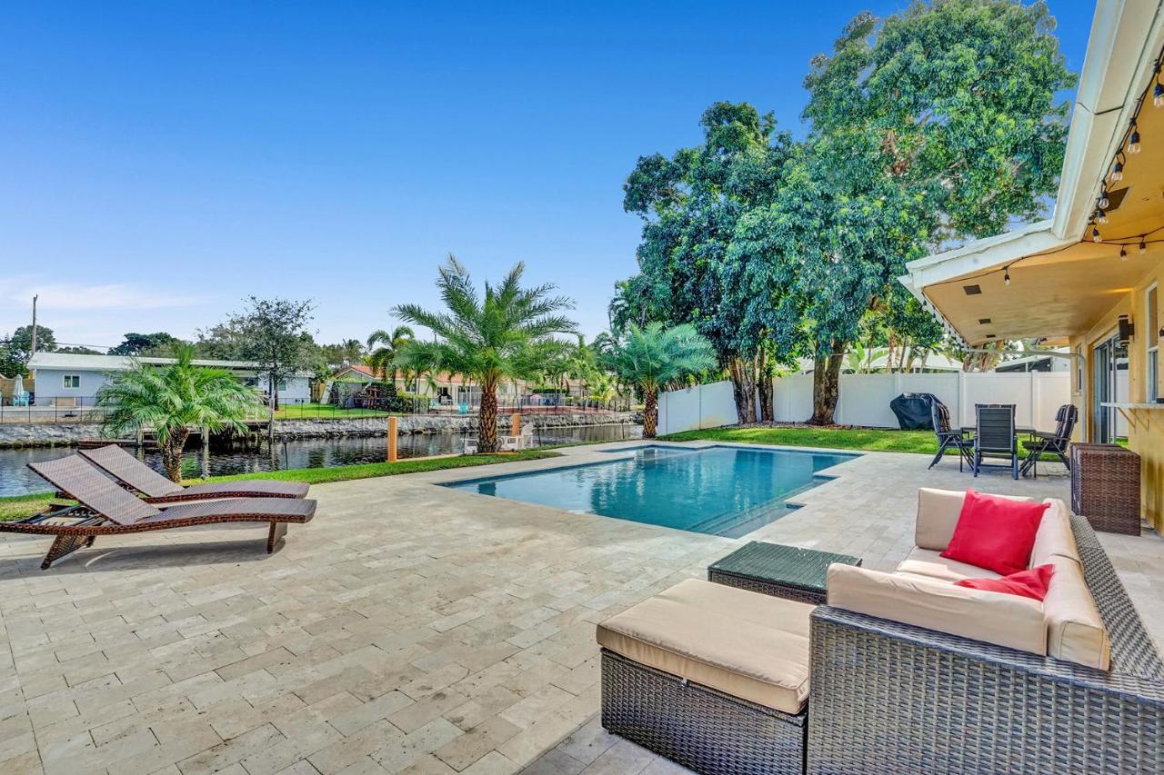 New! Waterfront Heated Pool & Jacuzzi 2 Mi To Beach - Fishing Pier Relaxing Spa & Hammock Fort Lauderdale Exteriör bild