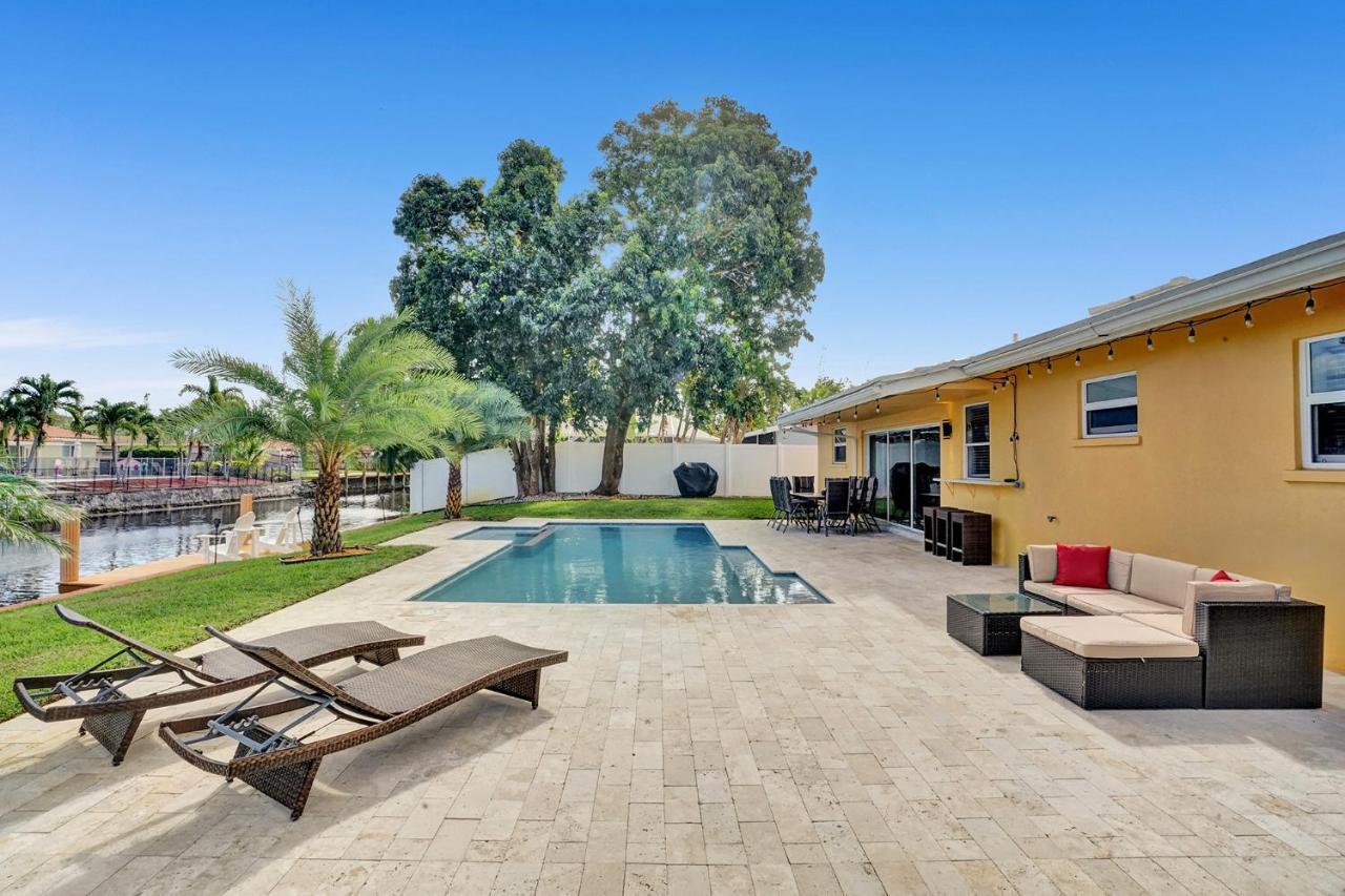 New! Waterfront Heated Pool & Jacuzzi 2 Mi To Beach - Fishing Pier Relaxing Spa & Hammock Fort Lauderdale Exteriör bild