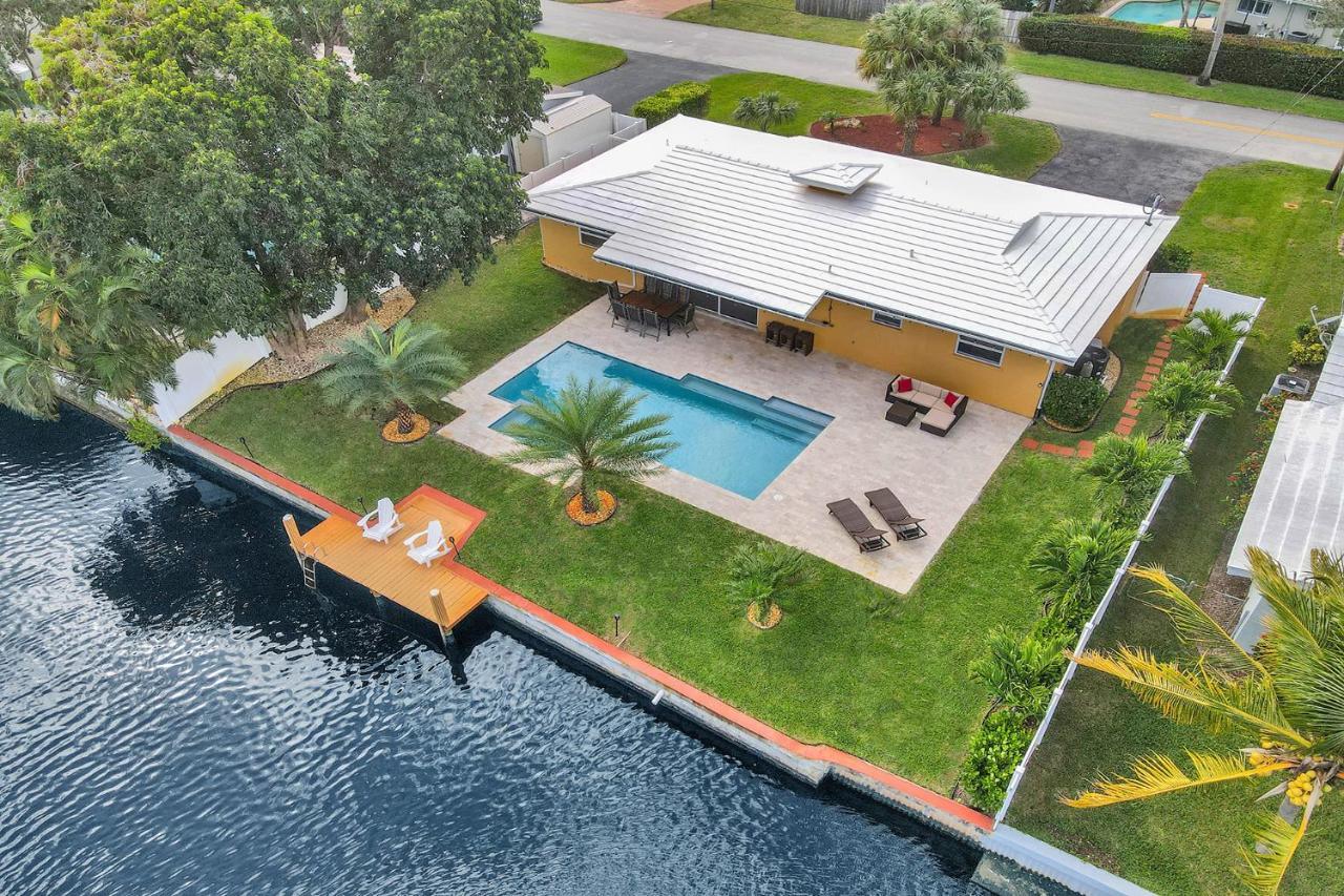 New! Waterfront Heated Pool & Jacuzzi 2 Mi To Beach - Fishing Pier Relaxing Spa & Hammock Fort Lauderdale Exteriör bild